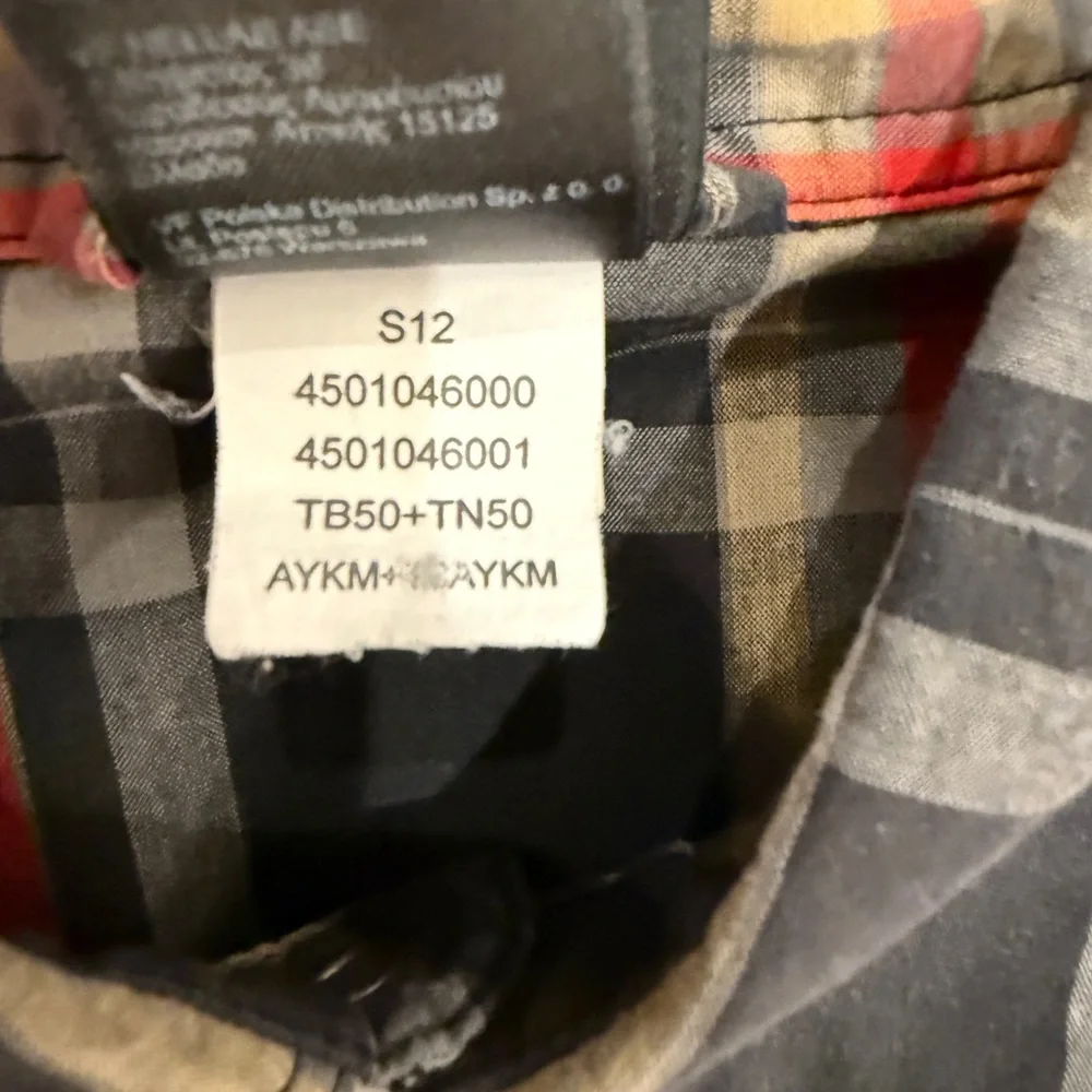 The North Face Men’s Plaid Western Short Sleeve Button-Up – Black Red Cream
